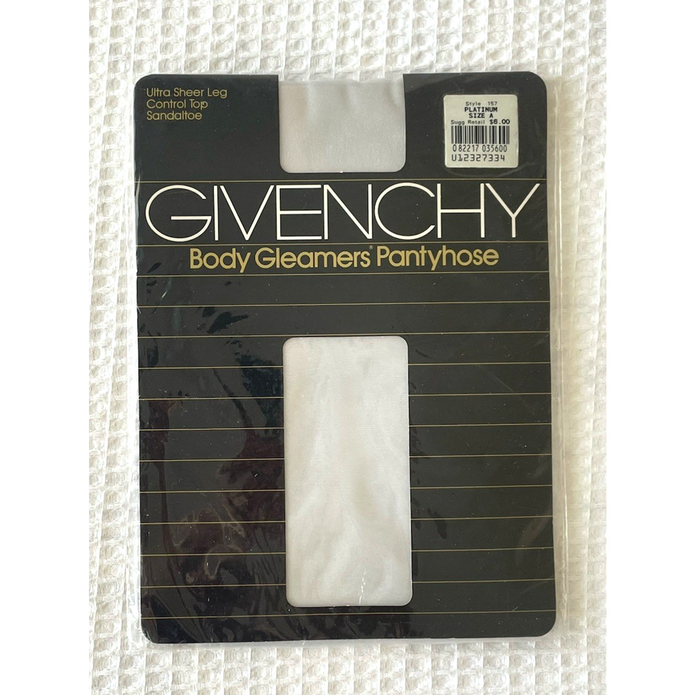 Vintage 80's Givenchy Body Gleamers Pantyhose Size A Platinum New